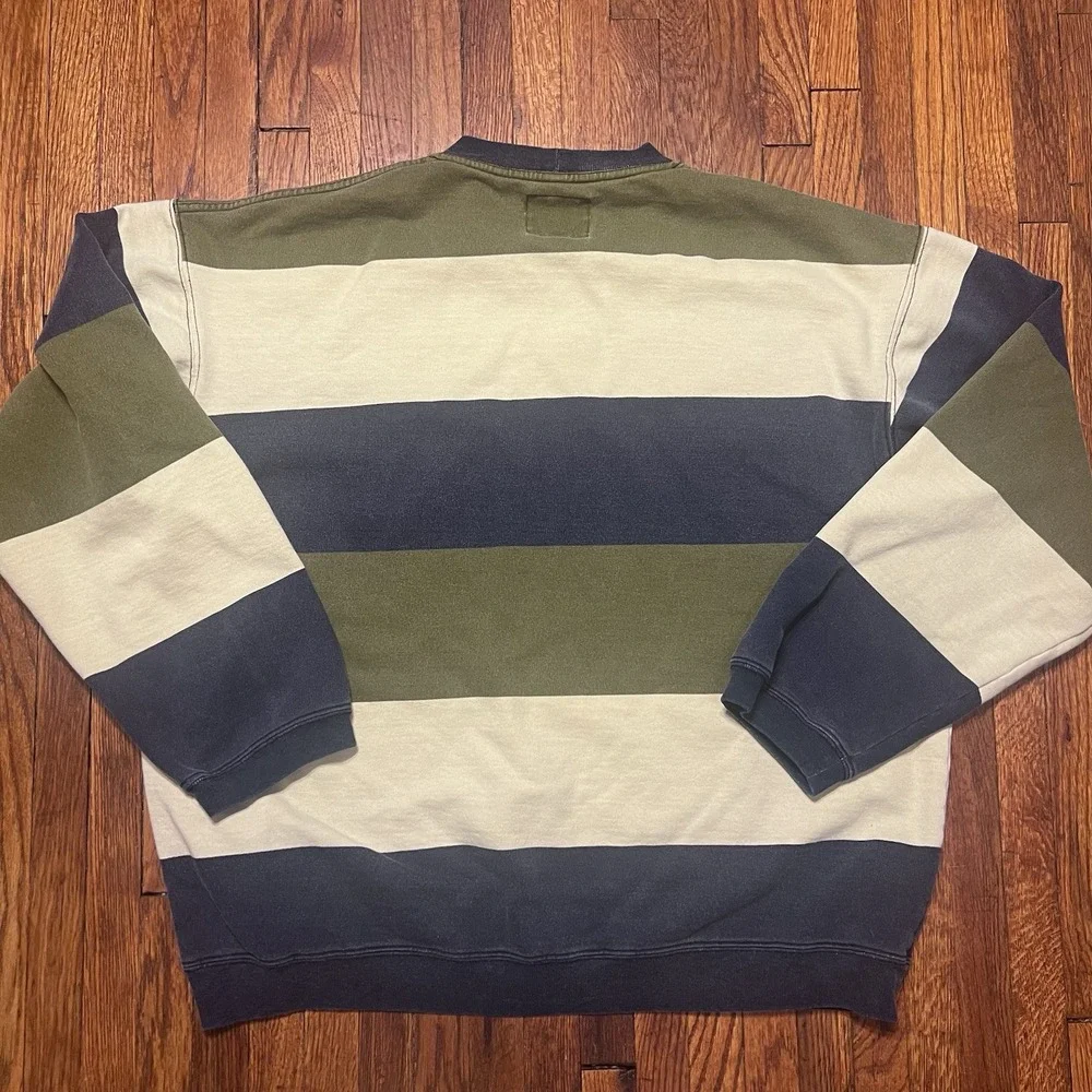 Guess American Tradition Sweater Vintage Men's Size Medium Striped Cotton Multi